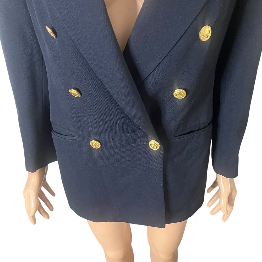 Freeberg Nordstrom Double-Breasted Blazer Womens Size 8 100% Wool - Picture 7 of 10